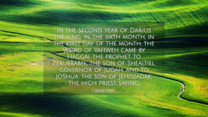 Picture 05 - Haggai 1:1 WEB Desktop Wallpaper - In the second year of Darius the king, in the - Desktop Bible Verse Wallpaper