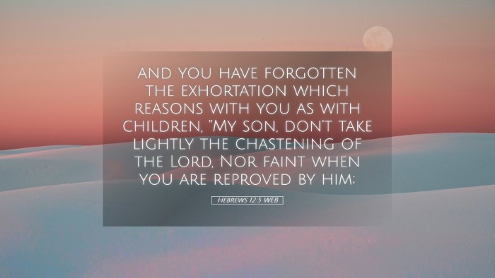Picture 05 - Hebrews 12:5 WEB Desktop Wallpaper - and you have forgotten the exhortation which - Desktop Bible Verse Wallpaper