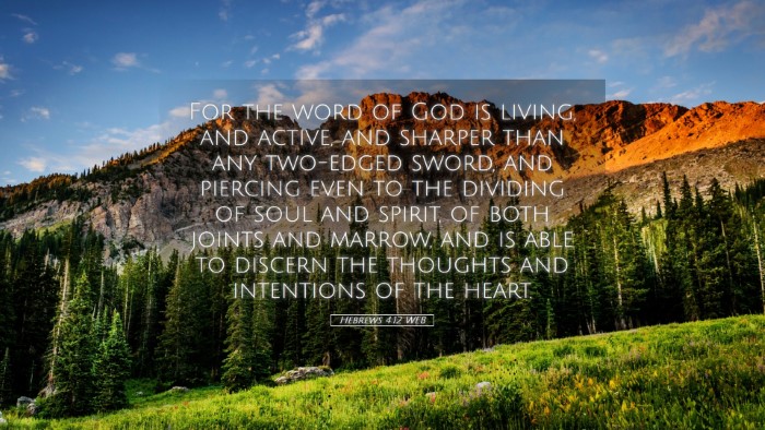 Picture 05 - Hebrews 4:12 WEB Desktop Wallpaper - For the word of God is living, and active, and - Desktop Bible Verse Wallpaper