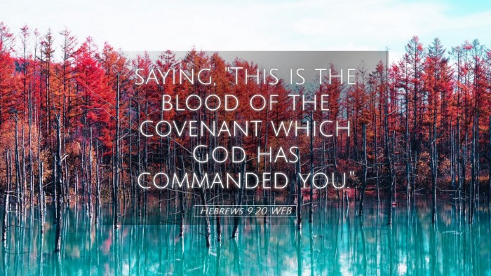 Picture 05 - Hebrews 9:20 WEB Desktop Wallpaper - saying, 