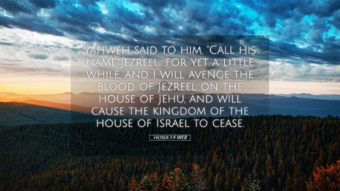 Picture 05 - Hosea 1:4 WEB Desktop Wallpaper - Yahweh said to him, 