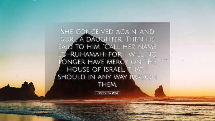 Picture 05 - Hosea 1:6 WEB Desktop Wallpaper - She conceived again, and bore a daughter. Then he - Desktop Bible Verse Wallpaper