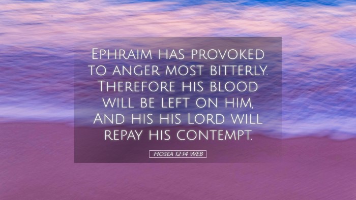 Picture 05 - Hosea 12:14 WEB Desktop Wallpaper - Ephraim has provoked to anger most bitterly. - Desktop Bible Verse Wallpaper