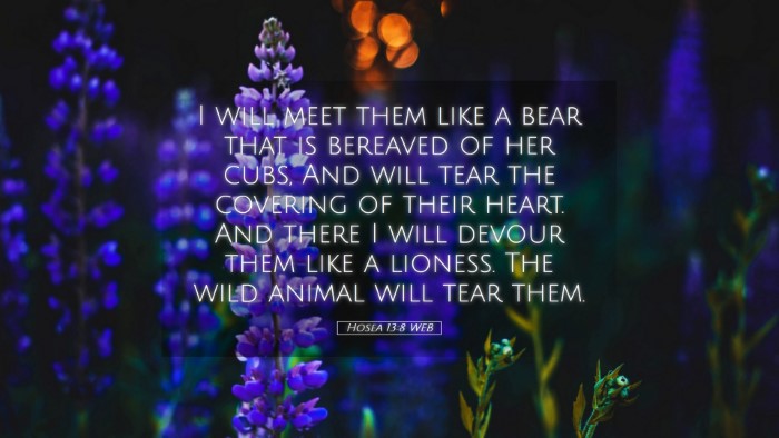 Picture 05 - Hosea 13:8 WEB Desktop Wallpaper - I will meet them like a bear that is bereaved of - Desktop Bible Verse Wallpaper