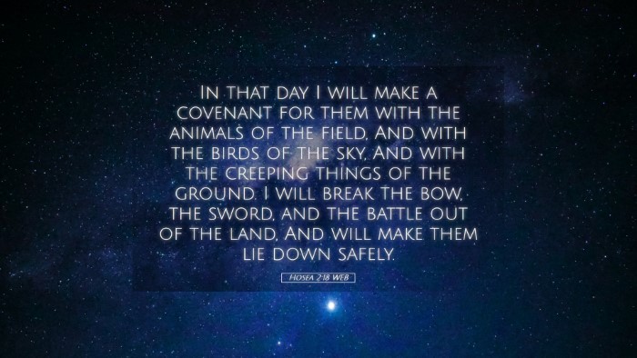 Picture 05 - Hosea 2:18 WEB Desktop Wallpaper - In that day I will make a covenant for them with - Desktop Bible Verse Wallpaper
