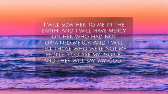 Picture 05 - Hosea 2:23 WEB Desktop Wallpaper - I will sow her to me in the earth; And I will - Desktop Bible Verse Wallpaper