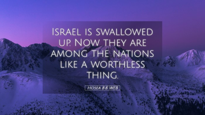 Picture 05 - Hosea 8:8 WEB Desktop Wallpaper - Israel is swallowed up. Now they are among the - Desktop Bible Verse Wallpaper