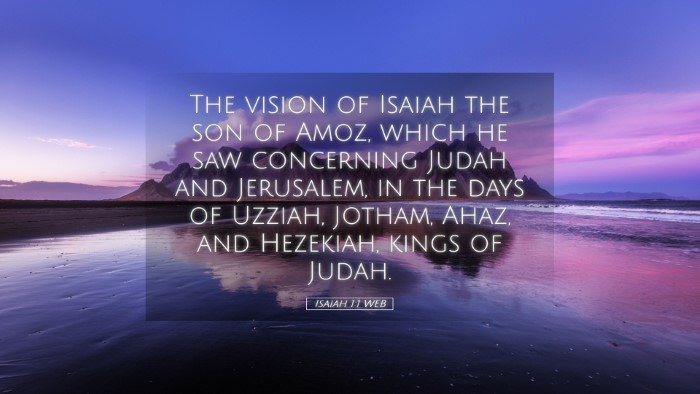 Picture 05 - Isaiah 1:1 WEB Desktop Wallpaper - The vision of Isaiah the son of Amoz, which he - Desktop Bible Verse Wallpaper