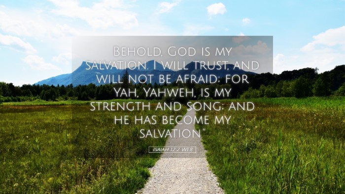 Picture 05 - Isaiah 12:2 WEB Desktop Wallpaper - Behold, God is my salvation. I will trust, and - Desktop Bible Verse Wallpaper