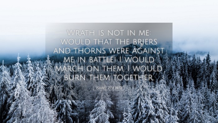 Picture 05 - Isaiah 27:4 WEB Desktop Wallpaper - Wrath is not in me: would that the briers and - Desktop Bible Verse Wallpaper