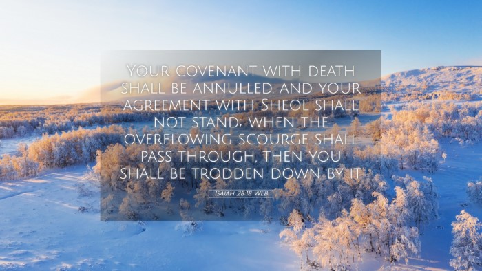 Picture 05 - Isaiah 28:18 WEB Desktop Wallpaper - Your covenant with death shall be annulled, and - Desktop Bible Verse Wallpaper