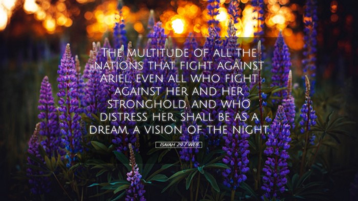 Picture 05 - Isaiah 29:7 WEB Desktop Wallpaper - The multitude of all the nations that fight - Desktop Bible Verse Wallpaper