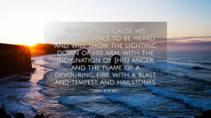 Picture 05 - Isaiah 30:30 WEB Desktop Wallpaper - Yahweh will cause his glorious voice to be heard, - Desktop Bible Verse Wallpaper