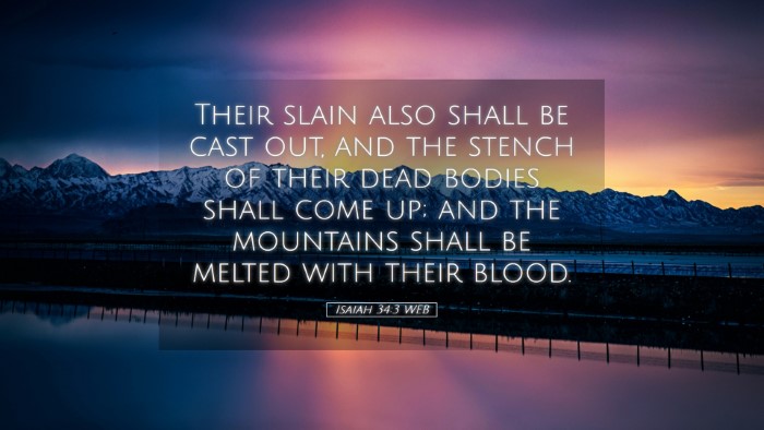 Picture 05 - Isaiah 34:3 WEB Desktop Wallpaper - Their slain also shall be cast out, and the - Desktop Bible Verse Wallpaper