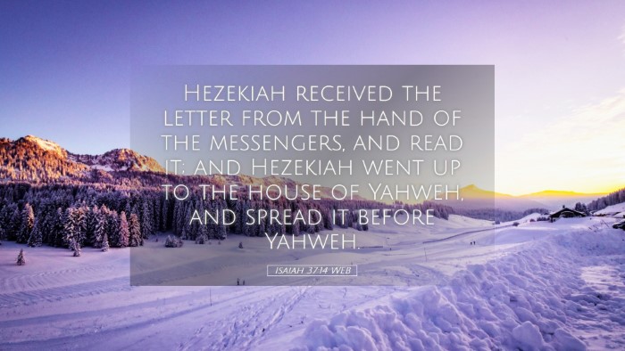 Picture 05 - Isaiah 37:14 WEB Desktop Wallpaper - Hezekiah received the letter from the hand of the - Desktop Bible Verse Wallpaper