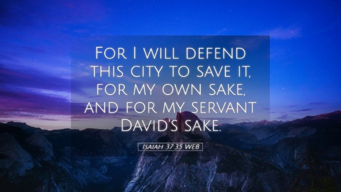 Picture 05 - Isaiah 37:35 WEB Desktop Wallpaper - For I will defend this city to save it, for my - Desktop Bible Verse Wallpaper