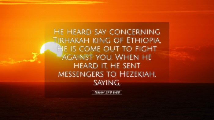 Picture 05 - Isaiah 37:9 WEB Desktop Wallpaper - He heard say concerning Tirhakah king of - Desktop Bible Verse Wallpaper