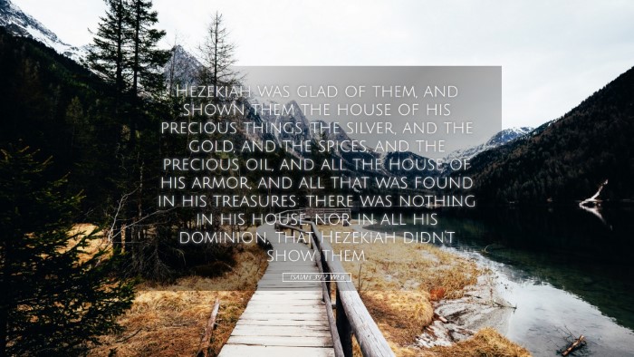 Picture 05 - Isaiah 39:2 WEB Desktop Wallpaper - Hezekiah was glad of them, and shown them the - Desktop Bible Verse Wallpaper