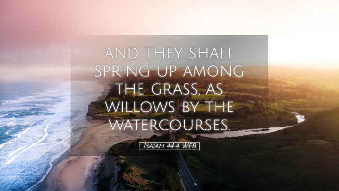 Picture 05 - Isaiah 44:4 WEB Desktop Wallpaper - and they shall spring up among the grass, as - Desktop Bible Verse Wallpaper