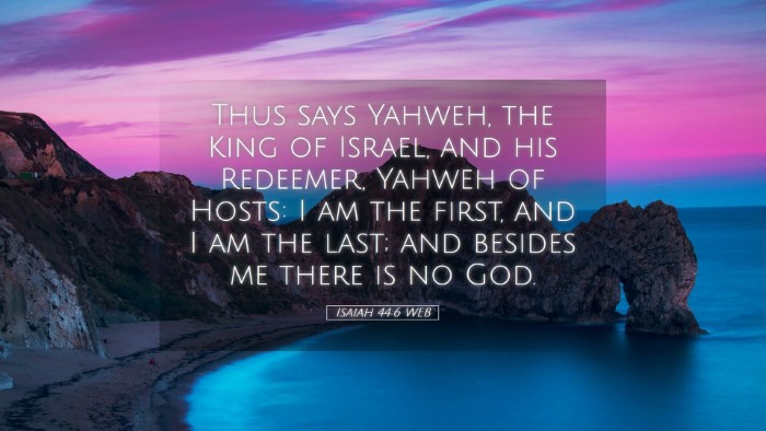 Picture 05 - Isaiah 44:6 WEB Desktop Wallpaper - Thus says Yahweh, the King of Israel, and his - Desktop Bible Verse Wallpaper