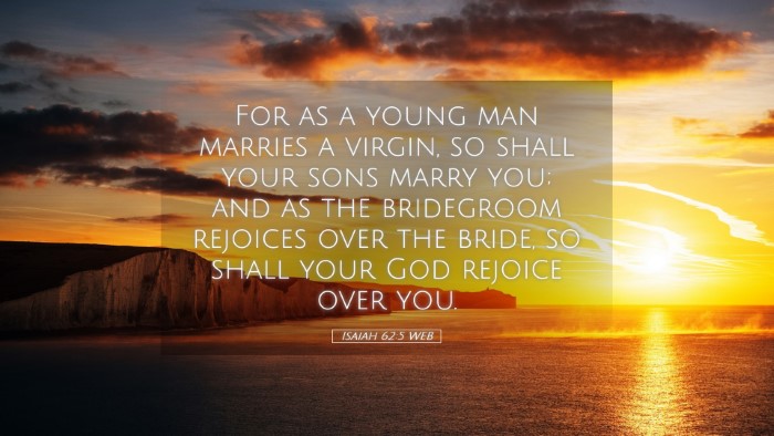 Picture 05 - Isaiah 62:5 WEB Desktop Wallpaper - For as a young man marries a virgin, so shall - Desktop Bible Verse Wallpaper