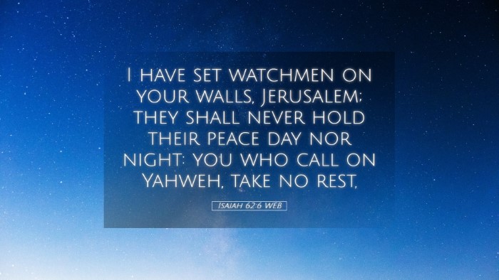 Picture 05 - Isaiah 62:6 WEB Desktop Wallpaper - I have set watchmen on your walls, Jerusalem; - Desktop Bible Verse Wallpaper