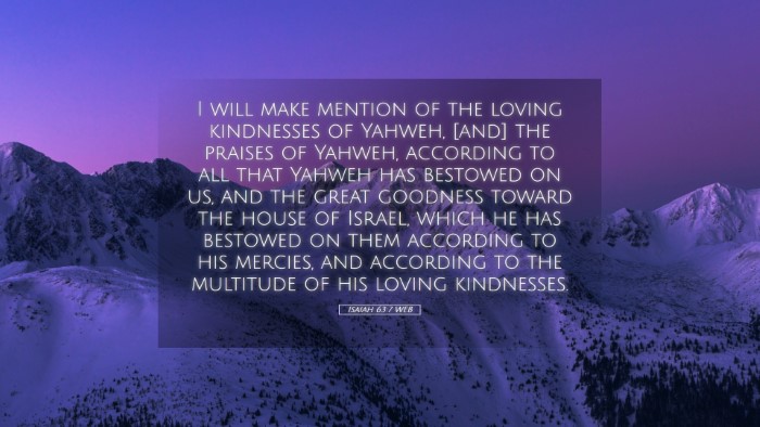 Picture 05 - Isaiah 63:7 WEB Desktop Wallpaper - I will make mention of the loving kindnesses of - Desktop Bible Verse Wallpaper