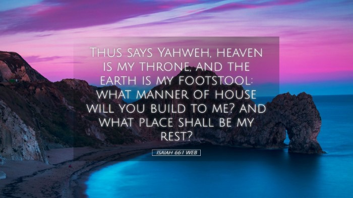 Picture 05 - Isaiah 66:1 WEB Desktop Wallpaper - Thus says Yahweh, heaven is my throne, and the - Desktop Bible Verse Wallpaper