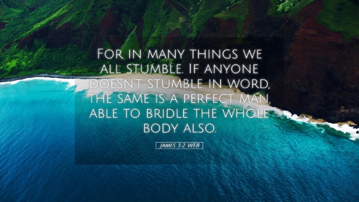 Picture 05 - James 3:2 WEB Desktop Wallpaper - For in many things we all stumble. If anyone - Desktop Bible Verse Wallpaper