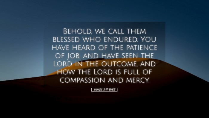 Picture 05 - James 5:11 WEB Desktop Wallpaper - Behold, we call them blessed who endured. You - Desktop Bible Verse Wallpaper