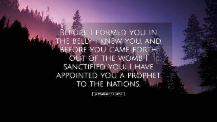 Picture 05 - Jeremiah 1:5 WEB Desktop Wallpaper - Before I formed you in the belly I knew you, and - Desktop Bible Verse Wallpaper