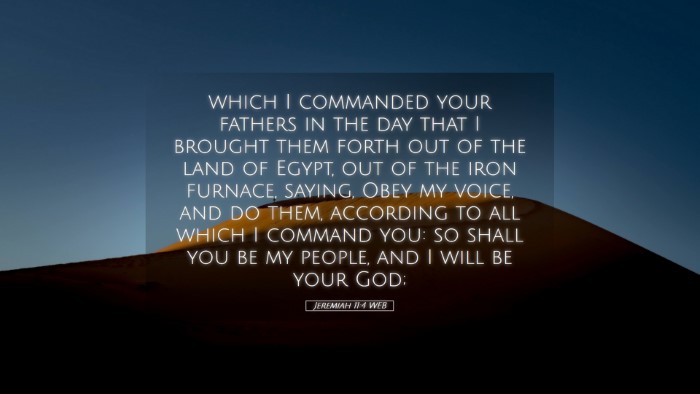 Picture 05 - Jeremiah 11:4 WEB Desktop Wallpaper - which I commanded your fathers in the day that I - Desktop Bible Verse Wallpaper