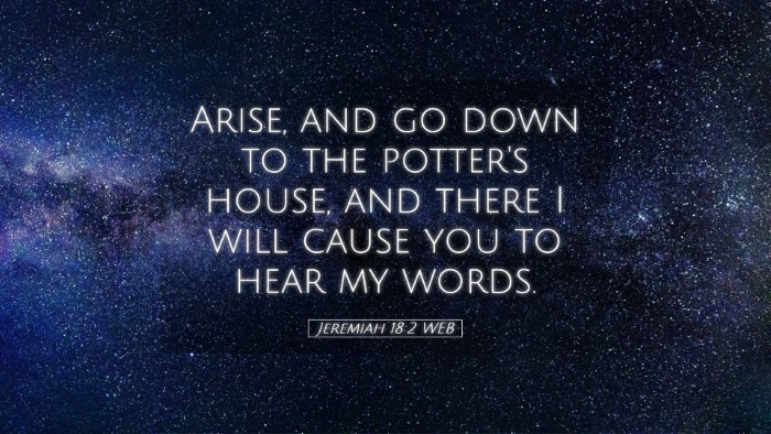 Picture 05 - Jeremiah 18:2 WEB Desktop Wallpaper - Arise, and go down to the potter's house, and - Desktop Bible Verse Wallpaper