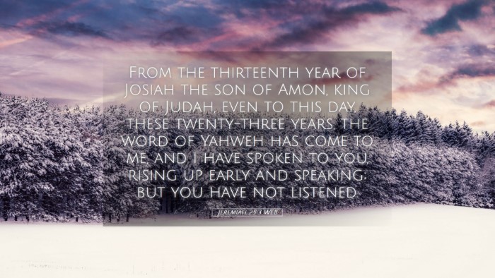 Picture 05 - Jeremiah 25:3 WEB Desktop Wallpaper - From the thirteenth year of Josiah the son of - Desktop Bible Verse Wallpaper