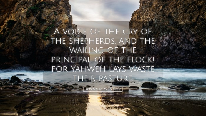Picture 05 - Jeremiah 25:36 WEB Desktop Wallpaper - A voice of the cry of the shepherds, and the - Desktop Bible Verse Wallpaper