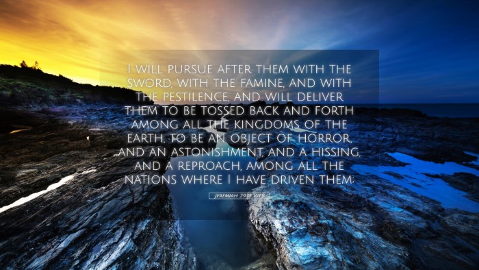 Picture 05 - Jeremiah 29:18 WEB Desktop Wallpaper - I will pursue after them with the sword, with the - Desktop Bible Verse Wallpaper