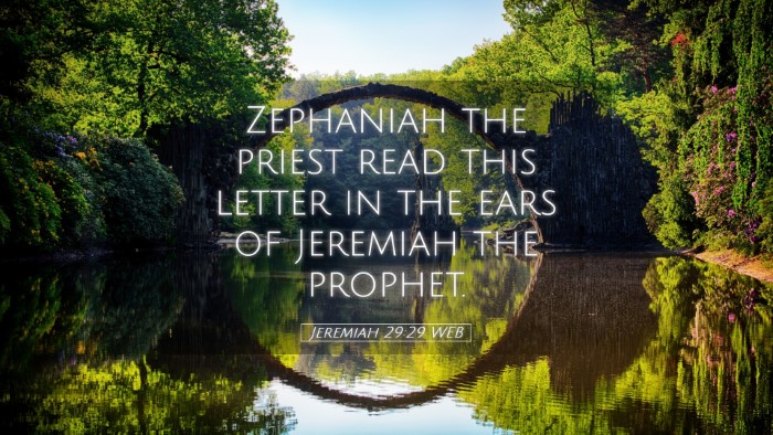 Picture 05 - Jeremiah 29:29 WEB Desktop Wallpaper - Zephaniah the priest read this letter in the ears - Desktop Bible Verse Wallpaper