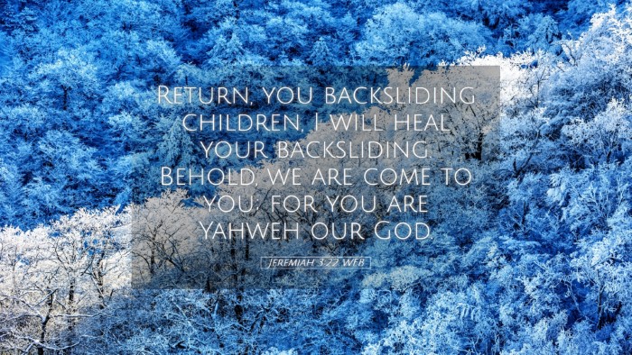 Picture 05 - Jeremiah 3:22 WEB Desktop Wallpaper - Return, you backsliding children, I will heal - Desktop Bible Verse Wallpaper