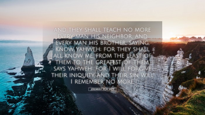 Picture 05 - Jeremiah 31:34 WEB Desktop Wallpaper - and they shall teach no more every man his - Desktop Bible Verse Wallpaper