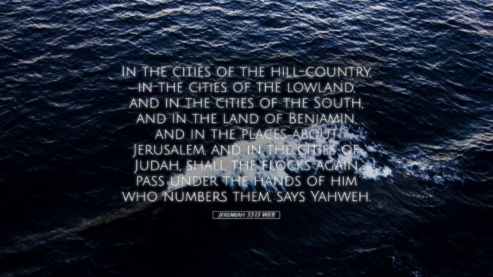 Picture 05 - Jeremiah 33:13 WEB Desktop Wallpaper - In the cities of the hill-country, in the cities - Desktop Bible Verse Wallpaper