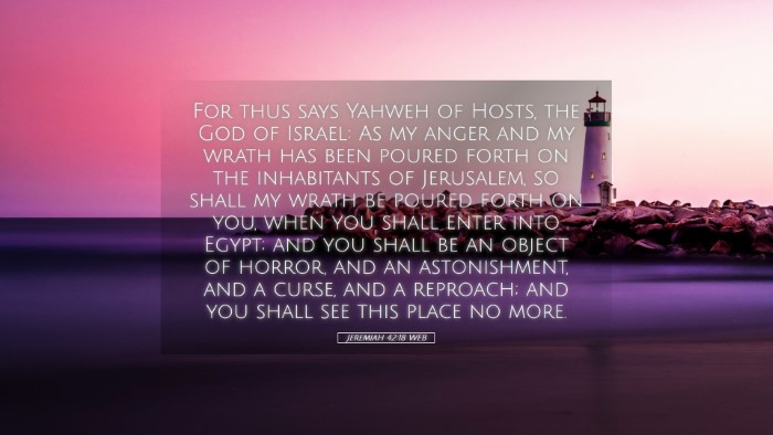 Picture 05 - Jeremiah 42:18 WEB Desktop Wallpaper - For thus says Yahweh of Hosts, the God of Israel: - Desktop Bible Verse Wallpaper
