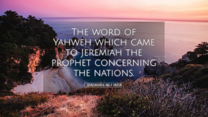 Picture 05 - Jeremiah 46:1 WEB Desktop Wallpaper - The word of Yahweh which came to Jeremiah the - Desktop Bible Verse Wallpaper
