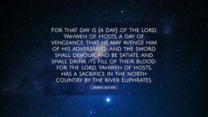 Picture 05 - Jeremiah 46:10 WEB Desktop Wallpaper - For that day is [a day] of the Lord, Yahweh of - Desktop Bible Verse Wallpaper