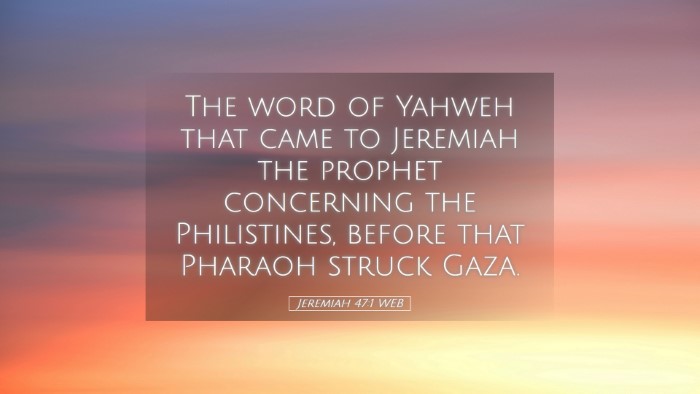 Picture 05 - Jeremiah 47:1 WEB Desktop Wallpaper - The word of Yahweh that came to Jeremiah the - Desktop Bible Verse Wallpaper