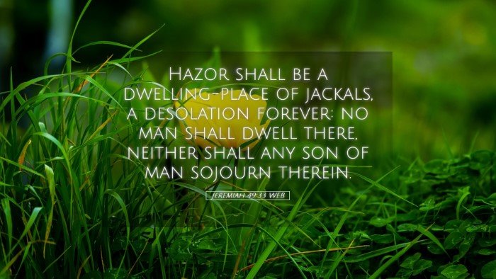 Picture 05 - Jeremiah 49:33 WEB Desktop Wallpaper - Hazor shall be a dwelling-place of jackals, a - Desktop Bible Verse Wallpaper