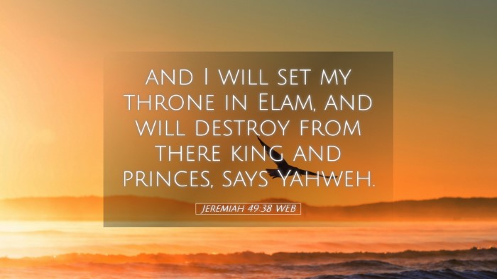 Picture 05 - Jeremiah 49:38 WEB Desktop Wallpaper - and I will set my throne in Elam, and will - Desktop Bible Verse Wallpaper