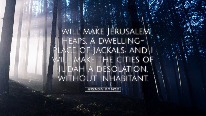 Picture 05 - Jeremiah 9:11 WEB Desktop Wallpaper - I will make Jerusalem heaps, a dwelling-place of - Desktop Bible Verse Wallpaper