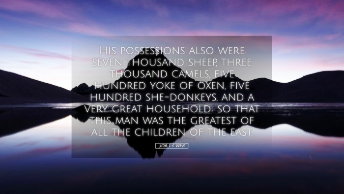 Picture 05 - Job 1:3 WEB Desktop Wallpaper - His possessions also were seven thousand sheep, - Desktop Bible Verse Wallpaper