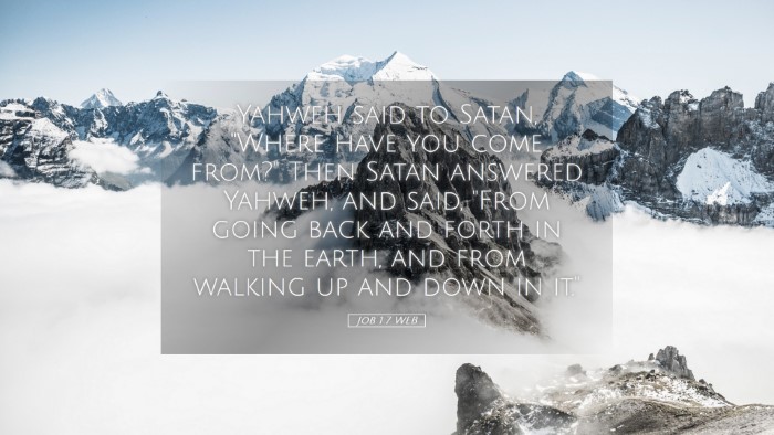 Picture 05 - Job 1:7 WEB Desktop Wallpaper - Yahweh said to Satan, 