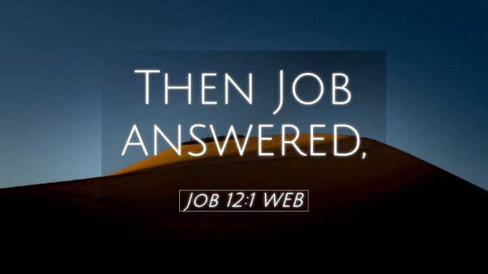 Picture 05 - Job 12:1 WEB Desktop Wallpaper - Then Job - Desktop Bible Verse Wallpaper